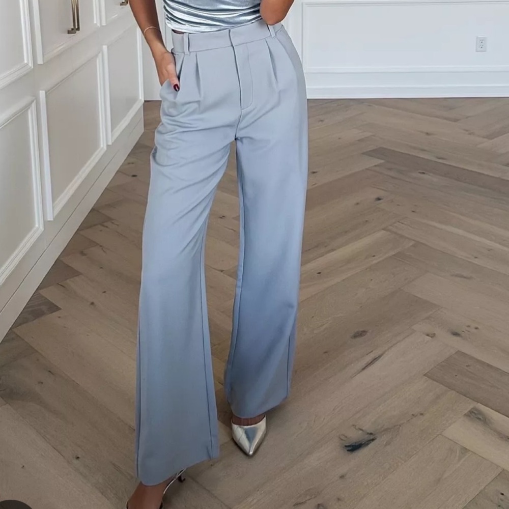 Abercrombie Sloane Light Grey (Blueish) Tailored Trousers 4P/27S 27 Short